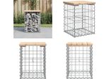Vidaxl Panca Da Giardino Gabion 33X31X42 Cm In Legno Di Pino Massiccio - Panca Da Giardino - Panca Da Giardino - Panca Da Esterno - Panca Da Esterno