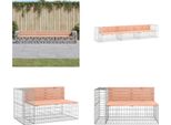 Vidaxl Panca Da Giardino Gabion 347X71X65,5 Cm In Legno Massiccio Di Abete Douglas - Panca Da Giardino - Panche Da Giardino - Panca Da Esterno - Panca Da Esterno