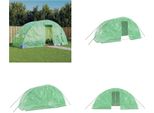 Vidaxl Serra Con Telaio In Acciaio Verde 10 M² 5X2X2,3 M - Serra - Serre - Polytunnel - Serra Calpestabile