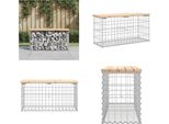Vidaxl Panca Da Giardino Gabion 83X31,5X42 Cm In Legno Di Pino Massiccio - Panca Da Giardino - Panca Da Giardino - Panca Da Esterno - Panca Da Esterno