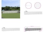 Vidaxl Cuccia Per Cani Da Esterno Con Tetto Argento 14X2X2,5 M In Acciaio Zincato - Cuccia Per Cani Da Esterno - Cuccia Per Cani Da Esterno - Cuccia Per Cani - Gabbia Per Cani