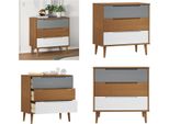Vidaxl Cassettiera Molde Brown 80X40X80 Cm In Pino Massiccio - Cassettiera - Cassettiere - Cassettiera - Cassettiera - Cassettone