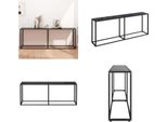 Vidaxl Tavolo Consolle Nero 200X35X75,5 Cm In Vetro Temperato - Tavolo Consolle - Tavoli Consolle - Tavolino - Tavolo Da Corridoio