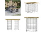 Vidaxl Panca Da Giardino Gabion 100X70X72 Cm In Legno Di Pino Impregnato - Panca Da Giardino - Panche Da Giardino - Panca Da Esterno - Panca Da Esterno