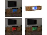 Vidaxl Mobile Tv Con Luci Led In Rovere Fumé 120X30X35,5 Cm - Mobile Tv - Mobili Tv - Mobili Tv - Porta Tv