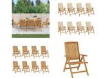 Vidaxl Sedie Da Giardino Con Cuscini 8 Pz. Teak Massiccio - Sedia Da Giardino - Sedie Da Giardino - Mobili Da Giardino - Sedia Da Esterno