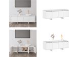 Vidaxl Mobile Tv Bianco 120X30X40,5 Cm In Legno - Mobile Tv - Mobile Tv - Mobiletto Tv - Lavagna - Mobiletto Stereo