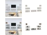Vidaxl Set Di Mobili Tv 7 Pezzi In Legno Grigio Cemento - Set Di Mobili Tv - Set Di Mobili Tv - Parete Attrezzata - Parete Attrezzata