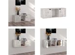 Mobile Tv Vidaxl Grigio Cemento 88,5X27,5X30,5 Cm Materiale Legno - Mobile Tv - Mobili Tv - Tavolo Tv - Tavoli Tv
