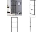 Vidaxl Schermo Doccia Per Cabine Doccia Esg Vetro Chiaro Nero 100X195 Cm - Schermo Doccia - Schermi Doccia - Cabina Doccia - Docce Walk-In