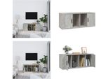 Vidaxl Mobile Tv Grigio Cemento 100X35X40 Cm Materiale A Base Di Legno - Mobile Tv - Mobili Tv - Mobili Tv - Porta Tv