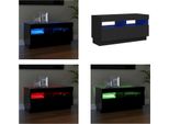 Vidaxl Mobile Tv Con Luci Led Nero 80X35X40 Cm - Mobile Tv - Mobili Tv - Mobile Tv Con Led - Mobili Tv