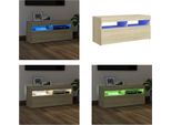 Vidaxl Mobile Tv Con Luci Led Rovere Sonoma 90X35X40 Cm - Mobile Tv - Mobile Tv - Mobile Tv Con Led - Mobili Tv