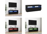 Vidaxl Mobile Tv Con Luci Led Nero 100X35X40 Cm - Mobile Tv - Mobili Tv - Mobile Tv Con Led - Mobili Tv