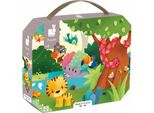 Janod Puzzle Panoramico In Valigetta Jungle 36 Pezzi
