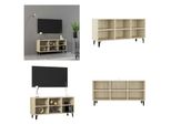 Vidaxl Mobile Tv Con Gambe In Metallo Rovere Sonoma 103,5X30X50 Cm - Mobile Tv - Mobili Tv - Credenza - Credenze