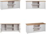 Vidaxl Mobile Tv Bianco 120X40X50 Cm In Legno Massiccio Di Pino Panama - Mobile Tv - Mobili Tv - Tavolo Tv - Tavoli Tv