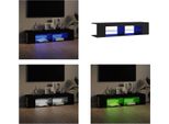 Vidaxl Mobile Tv Con Luci Led Nero 135X39X30 Cm - Mobile Tv - Mobile Tv - Mobile Tv Con Led - Mobili Tv