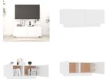 Mobile Tv Vidaxl Bianco 100X35X40 Cm In Legno - Mobile Tv - Mobile Tv - Mobile Tv - Mobile Tv - Mobile Tv