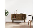 The Living Store Credenza Marrone Miele 110X40X78 Cm Pino Massiccio