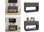 Vidaxl Mobile Tv Grigio 90X40X60 Cm In Pino Massiccio - Mobile Tv - Mobile Tv - Mobili Tv - Porta Tv