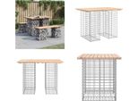 Vidaxl Panca Da Giardino Gabion 100X70X72 Cm In Legno Di Pino Massiccio - Panca Da Giardino - Panche Da Giardino - Panca Da Esterno - Panca Da Esterno