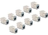 Delock - Modulare Eingabe - Werkzeugfrei - Cat 6A - Stp - RJ-45 - Grau (Packung Mit 10) (88120)