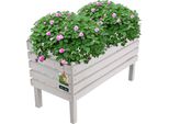 Kotarbau® Aiuole Rialzate Per Giardino 64 X 30 X 39 Cm Fioriera In Legno Bianca Fioriera Da Balcone Fioriera Fioriera In Legno Fioriere Fioriera Fioriera Cassetta In Legno Letto Per Ortaggi Letto Da Giardino