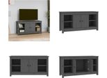 Vidaxl Mobile Tv Grigio 103X36,5X52 Cm In Pino Massiccio - Mobile Tv - Mobili Tv - Mobili Tv - Porta Tv