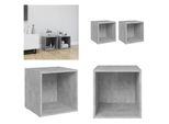 Vidaxl Mobili Tv 2 Pz. Grigio Cemento 37X35X37 Cm Materiale A Base Di Legno - Mobile Tv - Mobili Tv - Mobili Tv - Mobile Tv