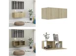 Mobile Tv Vidaxl Rovere Sonoma 80X30X30 Cm Materiale A Base Di Legno - Mobile Tv - Mobile Tv - Mobile Tv - Credenza