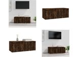 Vidaxl Mobile Tv In Rovere Fumé 80X34X30 Cm Materiale A Base Di Legno - Mobile Tv - Mobile Tv - Mobili Tv - Porta Tv