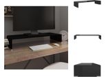 Vidaxl Tavolo Tv/Schermo In Vetro Nero 80X30X13 Cm - Mobili Tv