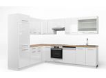 Vicco Cucina Angolare Completa Fame-Line, 227 X 287 Cm , Pl Rovere, Bianco Lucido/Bianco/Bianco
