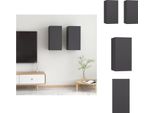 Vidaxl Mobili Tv 2 Pz. Grigio 30,5X30X60 Cm Materiale A Base Di Legno - Mobili Tv