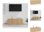Mobile Tv Vidaxl Rovere Sonoma 80X34X30 Cm Materiale A Base Di Legno - Mobili Tv