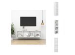 Vidaxl Mobile Tv A Parete Bianco 37X37X142,5 Cm In Legno - Mobili Tv