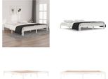 Vidaxl Letto In Legno Massiccio Di Pino Bianco 200X200 Cm - Struttura Letto - Letto - Struttura Letto In Legno