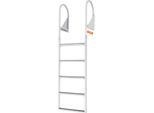 Vevor Scaletta Da Pontile, Pieghevole, 5 Gradini, Capacità Di Carico Di 350 Libbre, Scaletta Per Barche Da Pontone In Lega Di Alluminio Con Gradino Largo 2'' E Tappetino In Gomma Antiscivolo, Facile Da Installare Per Nave/Mare/Piscina/Marino