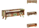 Vidaxl Mobile Tv Multicolore 110X30X40 Cm Legno Vecchio Massiccio - Mobili Tv