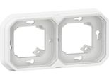 Legrand Plexo Nuovo Telaio Di Supporto Da Incasso A Prova Di Umidità, A 2 Ingressi, Orizzontale E Verticale Bianco, 069694L
