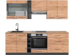 Vicco Cucina Componibile Fame-Line, 235 Cm , Pt Rovere, Quercia Dorata/Antracite