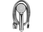 Dochtmann Set Di Soffioni Doccia, 3 Erogatori E Tubo Doccia 150 Cm, Cromato, Supporto