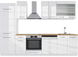 Vicco Cucina Componibile Fame-Line, 300 Cm , Pt Rovere, Bianco Lucido/Bianco
