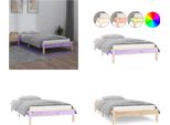 Vidaxl Letto In Legno Massiccio Con Led 90X200 Cm - Struttura Letto - Cornici Letto - Struttura Letto - Letto Camera Da Letto