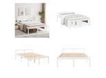 Vidaxl Letto Per Anziani Bianco 120X190 Cm In Legno Massiccio Di Pino - Letto Per Anziani - Letto Per Anziani - Letti Per Anziani - Letti Per Anziani