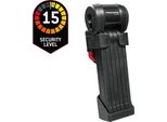 Trelock Fs 580/90 Toro Serratura Pieghevole - Lunghezza 90 Cm - Livello Di Sicurezza 15 - Incl. Supporto X-Press - Scomparto Per Etichetta Di Tracciamento, Nero