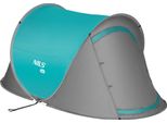 Tenda Da Campeggio Automatica Nils - 220×120 Cm Con Protezione Uv E Telo Di Fondo Turchese