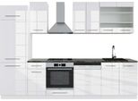 Vicco Cucina Componibile Fame-Line, 300 Cm , Pt Antracite, Bianco Lucido/Bianco