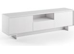 Dmora Mobile Porta Tv Atina 42X170X48H Cm Bianco, Apertura Push Pull 3 Vani Italy